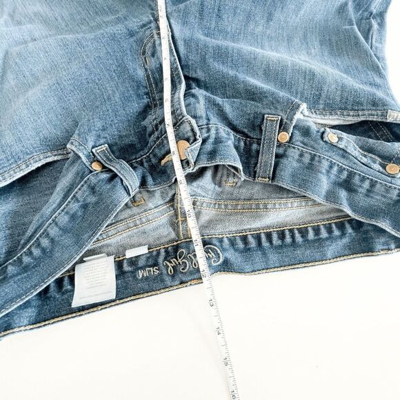 Cruel Girl Slim Straight Leg Denim Jeans Mid Rise Blue Wash Size 11 - Picture 10 of 13